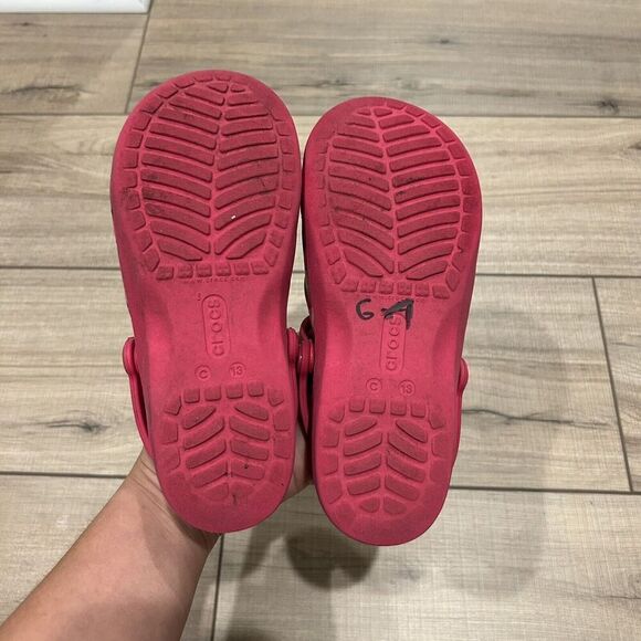 Crocs Karin Butterfly Floral Double Strap Mary Jane Clogs Girls Size 13 - Picture 7 of 10